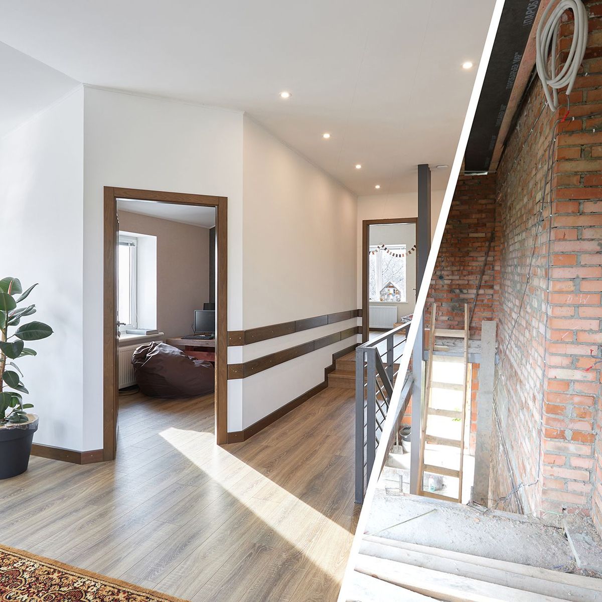 Vorher / Nachher von einer Sanierung